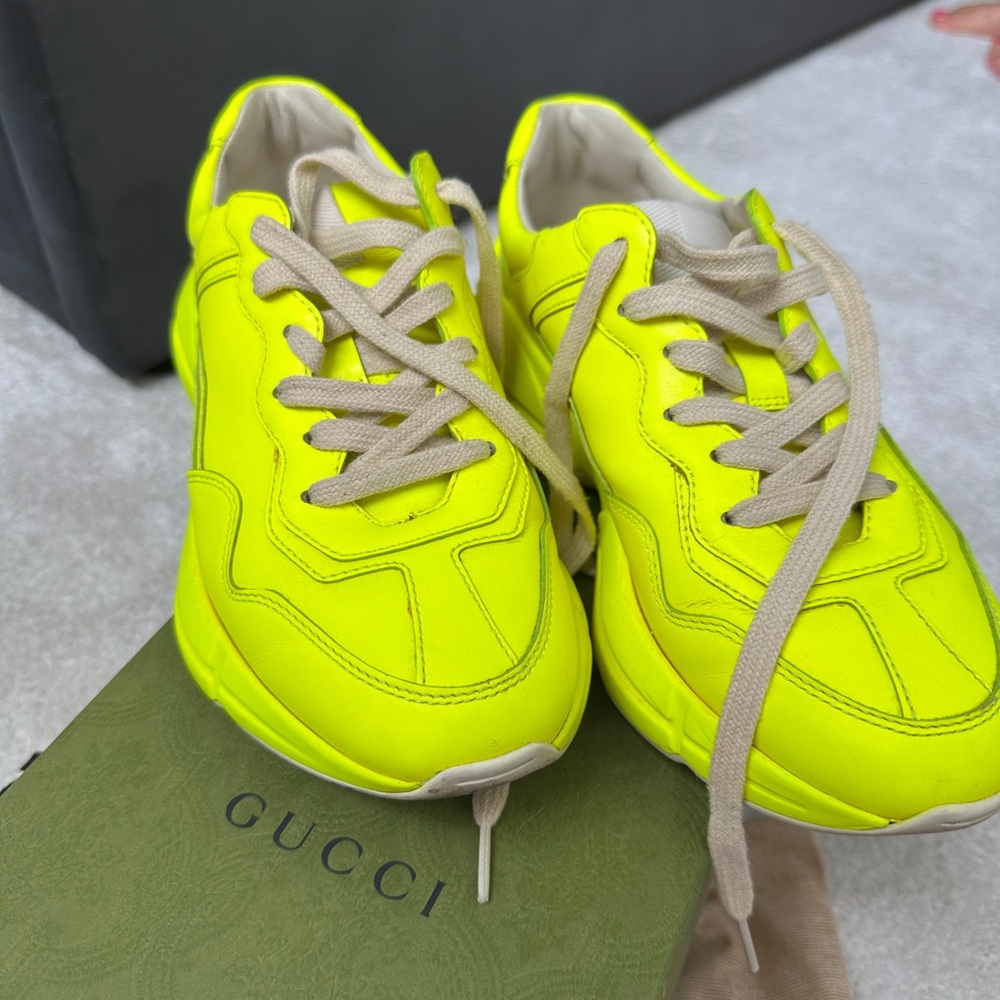 Gucci Neon Yellow Sneakers